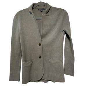 J.Crew sweater blazer knit jacket cardigan gray XXS